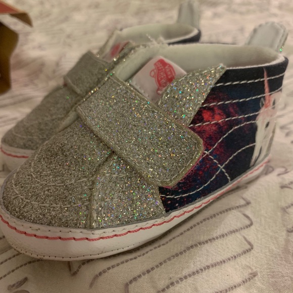 almost new baby/toddler girl vans -unicorn sparkle - Picture 1 of 5